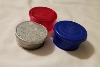 3 Vintage Boy Scouts Cub Scouts Bsa Wecolite Collapsible Camping Cups Aluminum