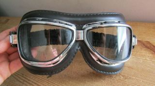 Vintage Climax 510 Motorbike Goggles Aviator Motorcycle Race Car