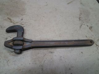 Vintage Greenfield Tap And Die Little Giant 14” Pipe Wrench Pat.  Feb 4,  1913