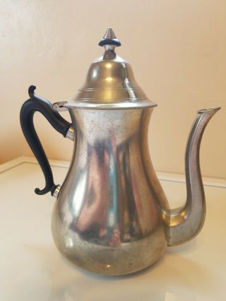Vintage Royal Holland Pewter Teapot 9 1/4 " T - Shr - Tea Pot Coffee Pot Euc