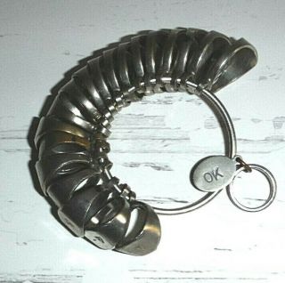 Vintage Watchmaker Metal Ring Sizer Dixon Germany 4 To 13 Inc.  Half Sizes