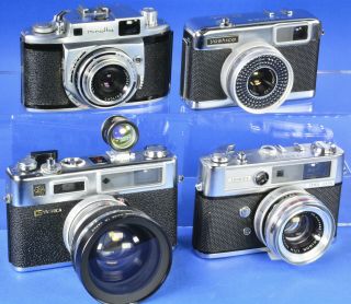 4) Vintage Japan Rangefinder Cameras 1) W Wide Angle And Finder