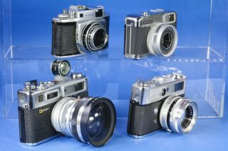 4) Vintage Japan Rangefinder Cameras 1) w Wide Angle And Finder 3