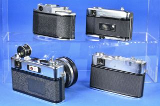 4) Vintage Japan Rangefinder Cameras 1) w Wide Angle And Finder 4