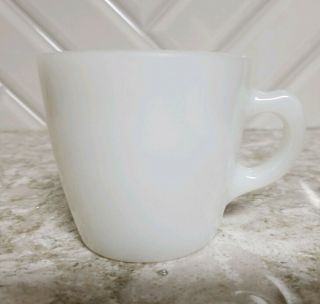 Vintage Fire King C - Handle Tapered Thick Restaurant Ware Milk Glass Coffee Mug 5