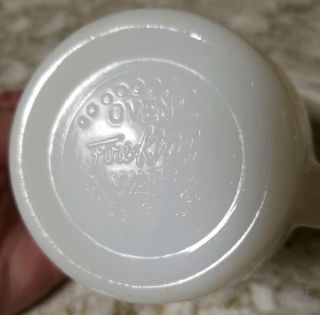 Vintage Fire King C - Handle Tapered Thick Restaurant Ware Milk Glass Coffee Mug 7