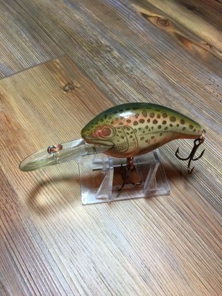 Vintage Fishing Lures Rebel Deep Maxi R Beauty Brass Old Bait Trout