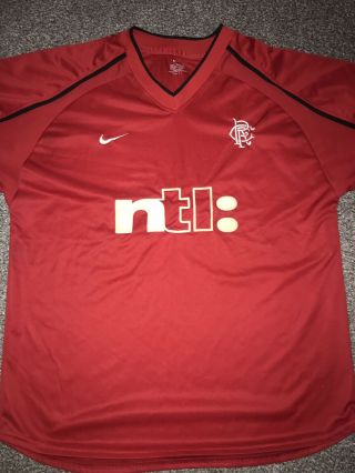 Rangers Away Shirt 2001/02 Large Rare And Vintage