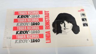 Vtg Linda Ronstadt Kroy 1240 Promo Counter Display Poster Tower Records