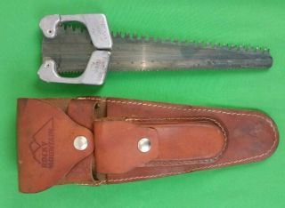Vintage Rocky Mountain Pac - Saw & Leather Sheath Survival Saw Dubois Wy