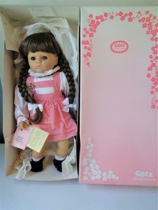 Vintage 20 " Gotz Modell Holly Doll Made In Germany Brown Eyes Hair Braids Mib