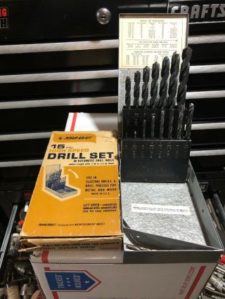Vintage Powr - Kraft Automatic Drill Index Drill Bit Set
