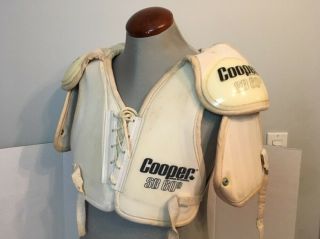 Rare Vintage Cooper Hockey Shoulder Pads Sb60d With White Plastic Pads