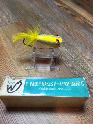 Vintage Fishing Lures Weber Bass Bomb Popper Nos W/box Flyrod Bait