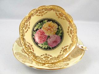Vintage Paragon Fine China Bone Tea Cup & Saucer W/ Rose & Flowers