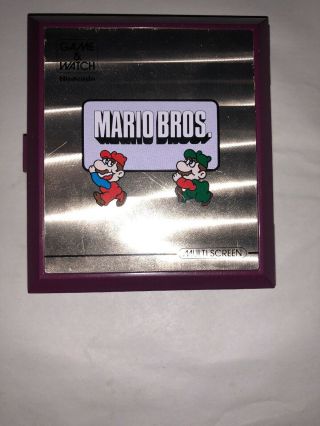 Vintage 1983 Nintendo Mario Bros Game And Watch Multi Screen And