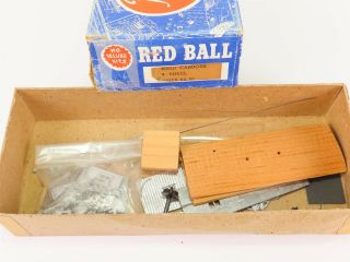 Ho Scale Vintage Red Ball Undecorated 4 - Wheel Caboose Model Train Kit