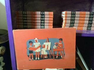 Vintage Childcraft Books 1949 Set of 14Vols.  1 - 14 Orange Hardcover Estate. 5