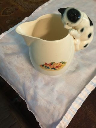 Vintage Erphila Germany Porcelain Cat Pitcher Figurine Rare 4