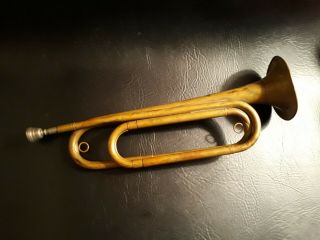 Vintage Rexcraft Official Boy Scouts Of America Brass Bugle With Mouthpiece
