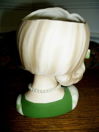 VINTAGE RELPO LADY OR TEEN HEADVASE WITH PIGTAILS 5.  5 