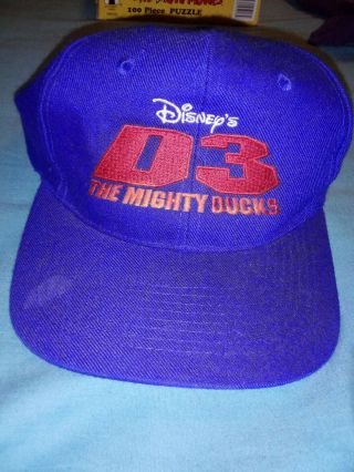 Rare Vintage Mighty Ducks Snapback Hat Adjustable 90s Promotional Disney