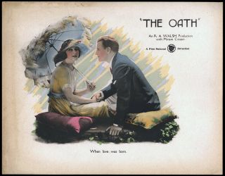 Vintage 1921 Silent Film Lobby Card The Oath Miriam Cooper & Conway Tearle Rare