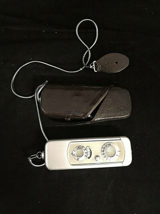 Vintage Minox Mini Spy Camera W/ Case And Chain