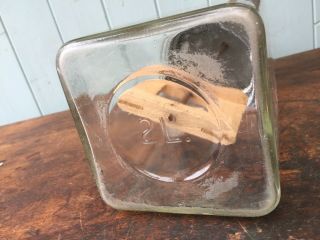 Vintage Butter Churn 2L Glass Metal Crank Wooden Paddle Kitchen Display Rustic 8