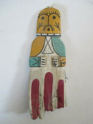 Vintage Hopi Wood Carved And Painted Flat Kachina Doll 9 1/4 X 3 1/2 Inches