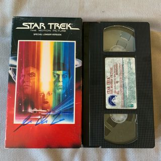 William Shatner Autographs Star Trek The Motion Picture Vintage Vhs,  Pic Proof