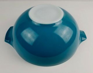Vintage Pyrex 4 Quart 444 Solid Blue Aqua Turquoise Cinderella Bowl Vg Cond