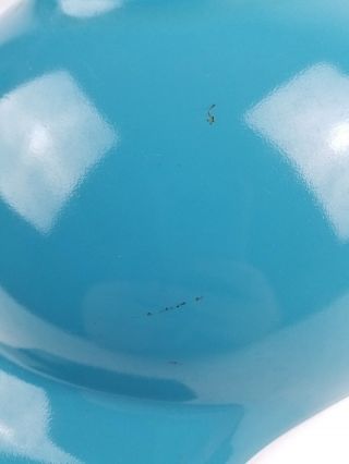 Vintage Pyrex 4 Quart 444 Solid Blue Aqua Turquoise Cinderella Bowl VG cond 4