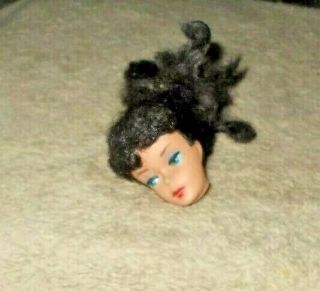 Vintage Barbie Ponytail Barbie Head Only No Splits Dark Hair