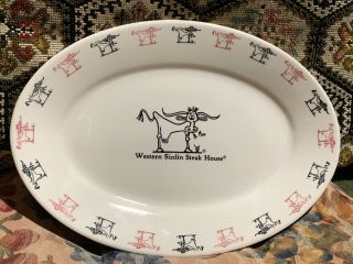 Western Sizzlin Steak House Vintage Restaurant China Plater,  Homer Laughlin