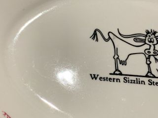 Western Sizzlin Steak House Vintage Restaurant China Plater,  Homer Laughlin 3
