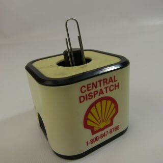 Vtg Shell Oil Paper Clip Holder Plastic Magnetic Central Dispatch Gas Station 3
