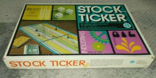 Vintage 1937 Copp Clark Stock Ticker Board Game Complete Box