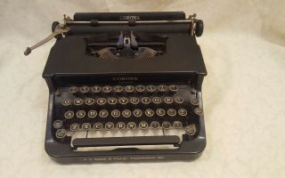 Vintage L.  C.  Smith Corona Standard Flat Top Typewriter 1c142605