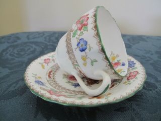 SET OF 6 VINTAGE SPODE CHINESE ROSE ESPRESSO CUPS AND SAUCERS C.  1930`s 3