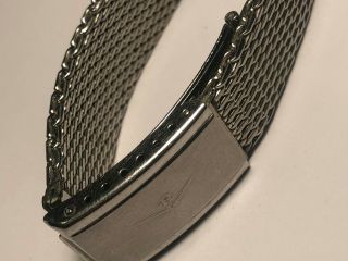 Vintage Stainless Steel Mesh Watch Bracelet 19mm Swiss Made