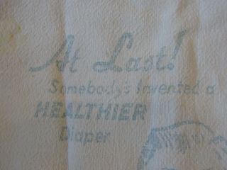 Vintage 1940s Cloth Bag Advertising Invented Healthier Diaper Curity Doctor 3