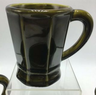 Set of 4 Vintage Pfaltzgraff USA Heritage Green Coffee Cups/Mugs 288H 2
