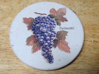 Unique Wine Themed Absorbent Stone Coaster Set,  For Bottle & Glasses Vintage 5
