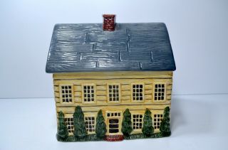 Block Country Village House Gear 1995 Canister Cookie Jar Vintage Ceramic