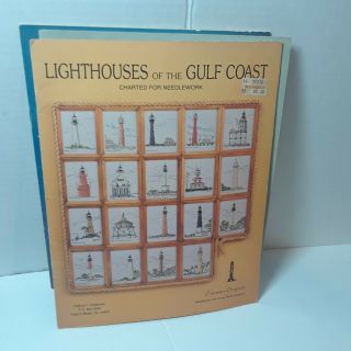 3 Vtg Light Houses Scenes Cross Stitch Pattern Books 2