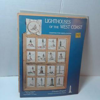 3 Vtg Light Houses Scenes Cross Stitch Pattern Books 3