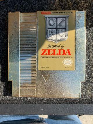 Nes The Legend Of Zelda Gold Cartridge Nintendo 1985 Vintage Nes - Zl871104
