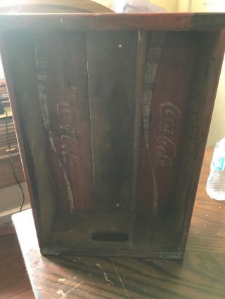 Vintage Coca Cola Coke Wooden Crate Soda Pop Bottle Wood 12x18.  5x5