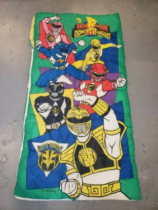 Mighty Morphin Power Rangers 1995 Vintage Youth Sleeping Bag